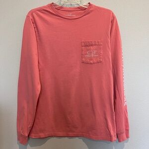 Vineyard Vines Pink Long Sleeve T-Shirt Men's Extra Small XS Women Small EXC